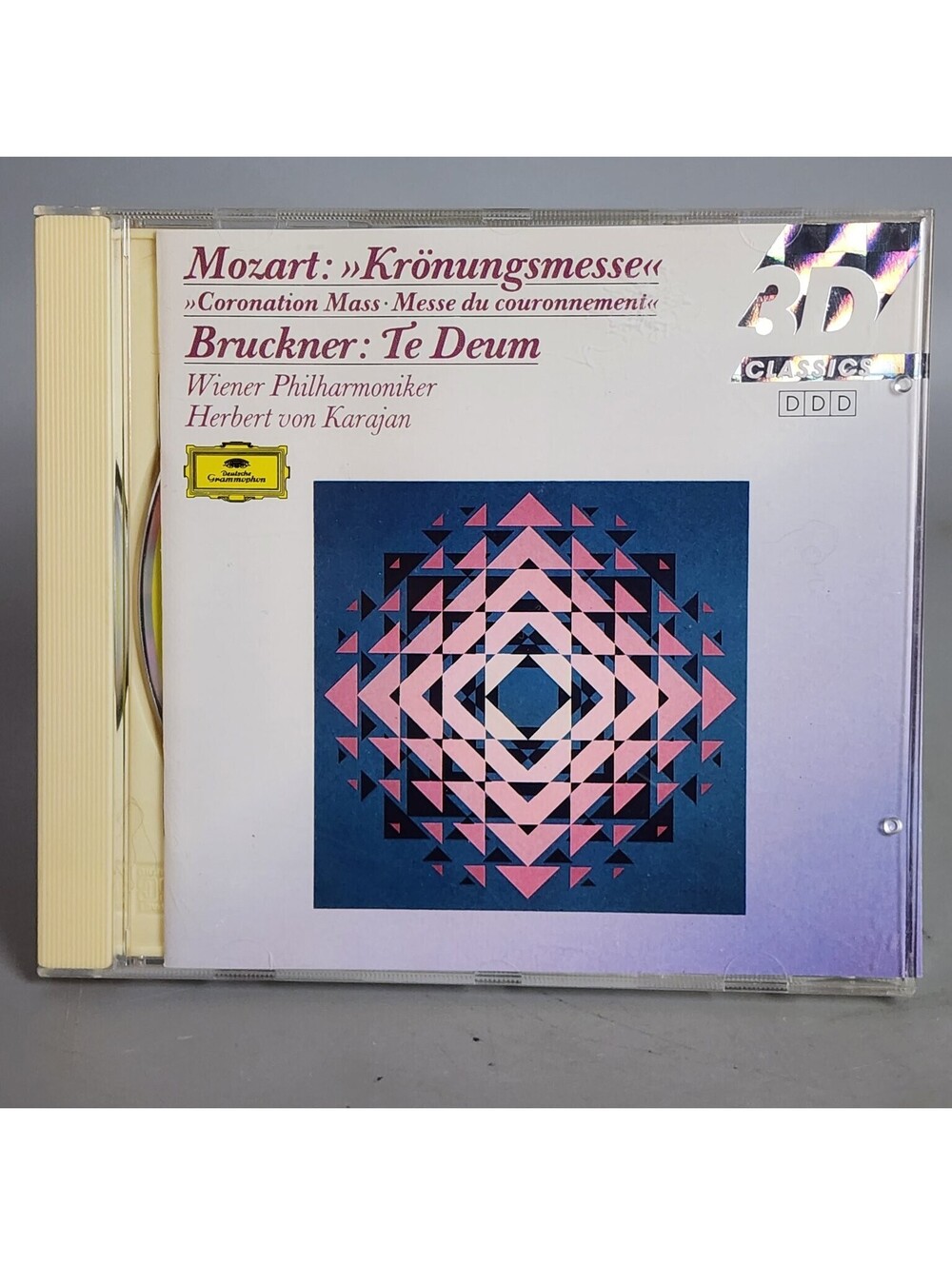 Mozart Bruckner Krönungsmesse Te Deum Karajan Wiener Philharmoniker CD Classical